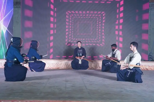 Kata performance on stage