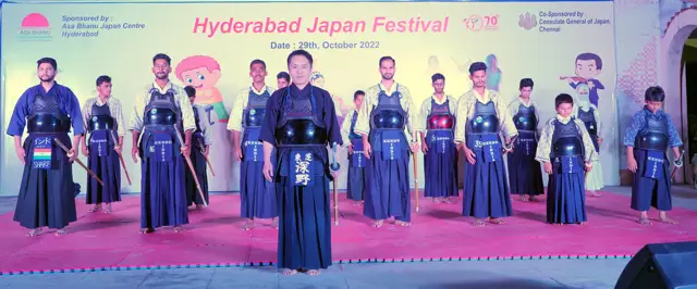 Demonstration team at the Hyderabad Japan Festival, 2022